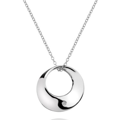 Small circle pendant silver